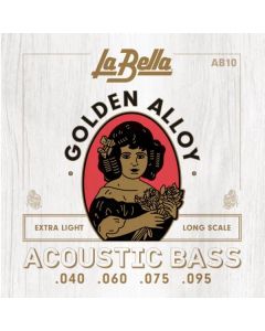 La Bella AB10 Golden Alloy Long Scale Extra Light Acoustic Bass Strings