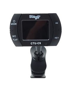 Stagg CTU-C9 Multifunction Automatic Chromatic Clip-On Tuner with Microphone - Black