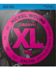D'Addario EXL170 Nickel Plated Regular Light Long Scale Bass Guitar Strings