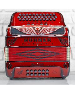 Hohner Anacleto Rey Aguila 5 Switch Compact Button Accordion - Ruby Red