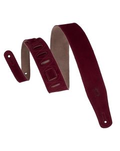 Levy's 2.5 inch Simply Suede Series Guitar Strap - Burgundy