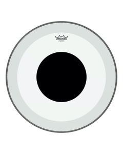 Remo P3-1322-10 Powerstroke P3 Clear Black Dot Bass Drumhead - Top Black Dot - 22 inch
