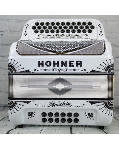 Hohner Anacleto Rey Del Norte Two Tone Compact Button Accordion - White/Black