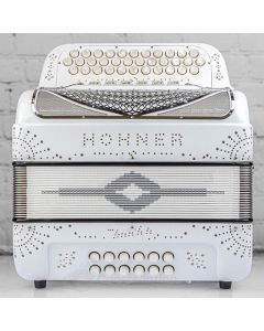 Hohner Anacleto Rey Del Norte Two Tone Compact Button Accordion - White/White