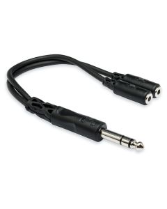 Hosa YMP-234 1/4 in TRS to Dual 3.5 mm TRSF Y Cable