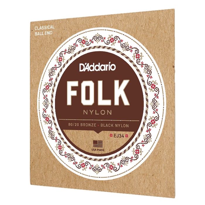 D'Addario EJ34 Folk Nylon Classical Guitar Strings