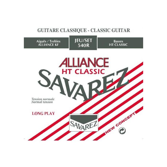 Savarez 540R Normal Tension - Alliance HT Classic Set of 6 Classical Guitar Strings